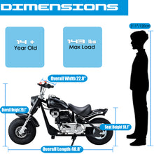 Load image into Gallery viewer, SYX MOTO MT-7 40cc 4 Stroke Mini Cruiser Motorcycle Gas Powered Retro Kids Dirt Bike
