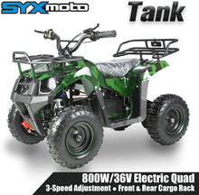 Load image into Gallery viewer, SYX MOTO 36V 800W Tank Mini ATV Dirt Quad Off Road 4 Wheelers, Camo Green
