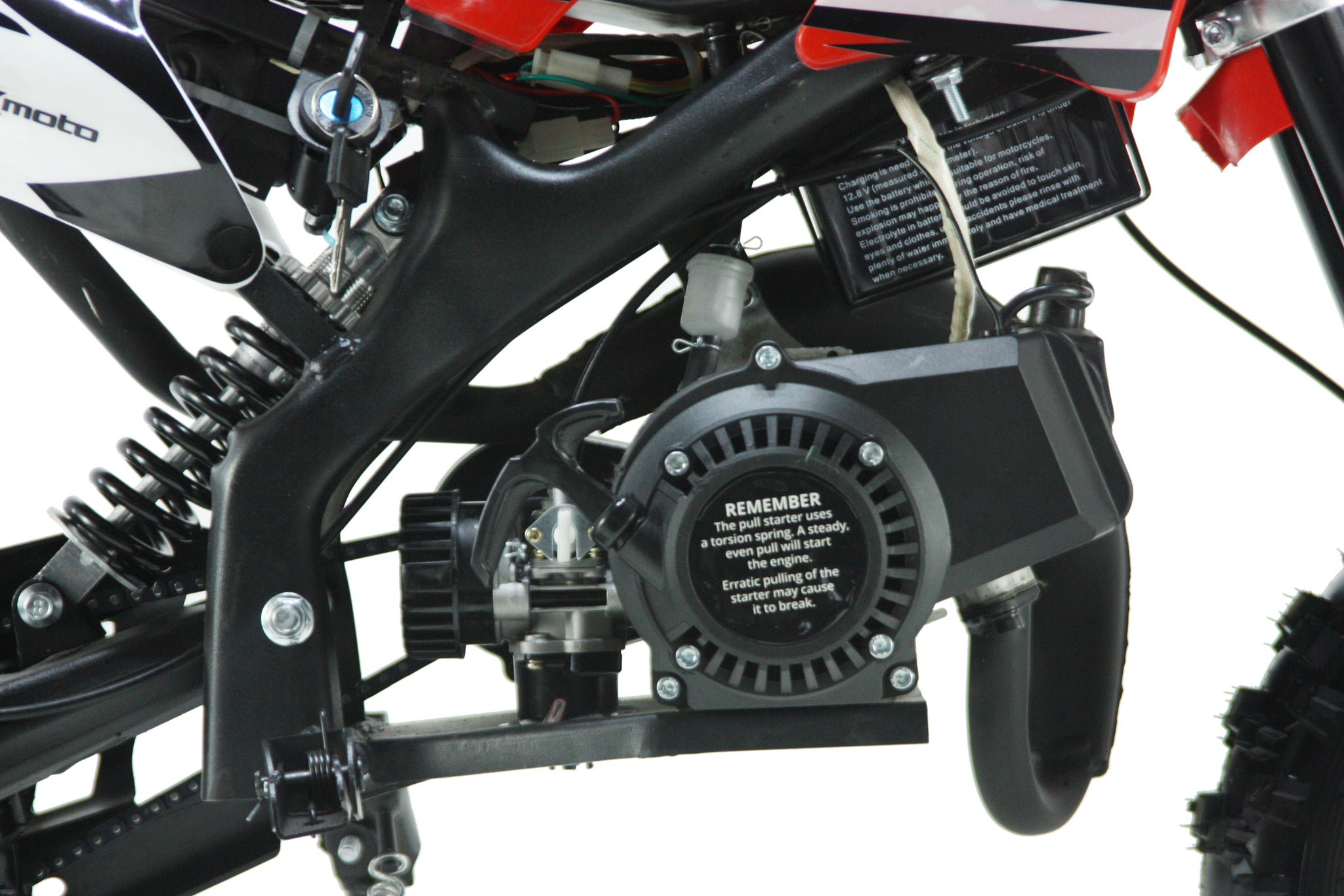 SYXMOTO Holeshot 2 Stroke 50cc Kids Mini Dirt Bike Black