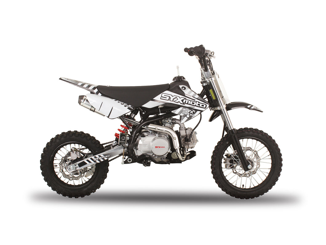 SYX MOTO Roost 125cc 4 Stroke Electric Start Gas Powered Dirt Bike Fully Automatic Transmission Pit Bike Motorbike Off Road